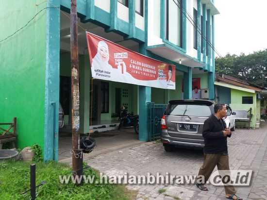 Spanduk KIP di PC Muslimat Kabupaten Sidoarjo Diturunkan Panwas