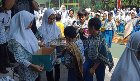 Peduli Bencana di Lombok, Siswa Al Muslim Galang Dana Rp40 Juta