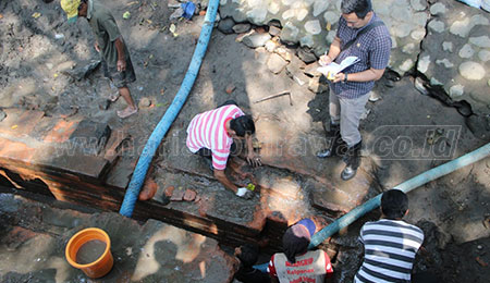 Temuan Saluran Air Kuno di Sendang Sumberbeji Jombang