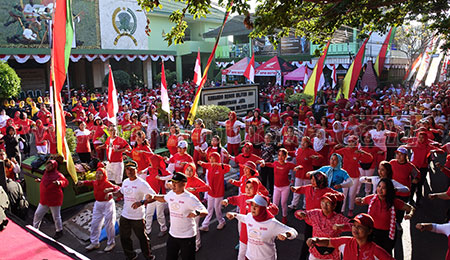 1.000 Pesenam Gebyar Merah Putih di Makodim Tulungagung