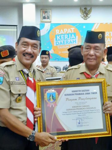 Kwarcab Pramuka Sidoarjo Terpilih Jadi Tergiat di Jawa Timur