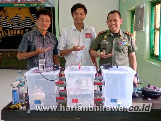 Instalasi Elektrolisis Bantu Pasokan Air Bersih Satgas TMMD Situbondo