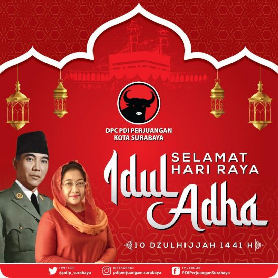 Hari Raya Idul Adha, PDIP Surabaya: Momen Perkuat Kerja Gotong Royong di Tengah Pandemi Covid-19