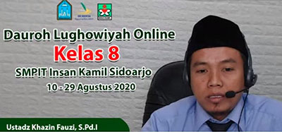 128 Siswa SMP IT Insan Kamil Ikuti Daurah Lughawiyah Virtual