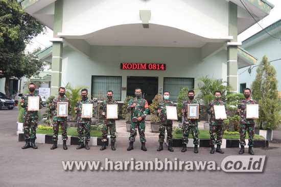 Komandan Kodim 0814 Jombang Lepas Prajurit Pindah Satuan