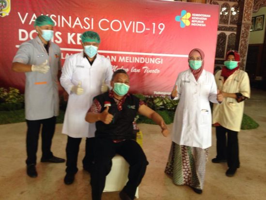Vaksinasi Dosis Kedua Serentak Dilakukan di Kabupaten Tulungagung