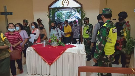 Paskah 2021, TNI–Polri di Mojokerto Raya Sterilkan dan Amankan Gereja