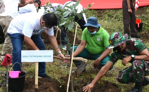 Petrokimia Gresik Bantu Tanam Bibit Pohon di Kabupaten Pasuruan