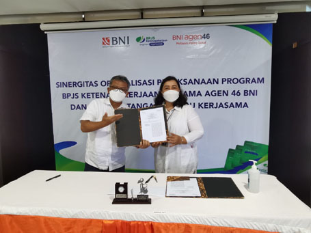 Perluas Kepesertaan BPU, BPJAMSOSTEK Surabaya Tanjung Perak Gandeng Agen46 BNI