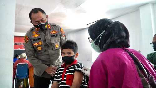 Polrestabes Surabaya Targetkan Vaksinasi Anak Tuntas sebelum Akhir Januari