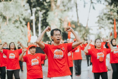 Di Taman Kota sampai Lapangan Kampung, Kader PDIP Surabaya Antusias Ikuti Senam SICITA