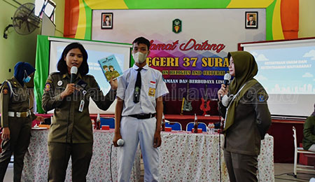 Cegah Tawuran, Sahabat Satpol PP Surabaya Goes To School