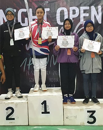 Atlet Anggar Gasta Raih Dua Emas di Bogor Knight Open Fencing Championship 2022