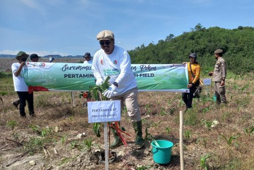 Peduli Lingkungan, Pertamina EP Sukowati Field Tanam 1.000 Pohon