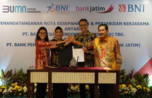 Tingkatkan Layanan Perbankan Digital, Bank Jatim Berkolaborasi Bersama BNI