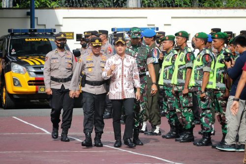 Bupati Trenggalek Bersama TNI-Polri Beri Rasa Aman saat Nataru