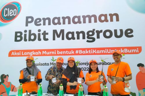 Peduli Lingkungan, Cleo Tanam 5.000 Bibit Pohon di Ecowisata Mangrove Wonorejo Surabaya