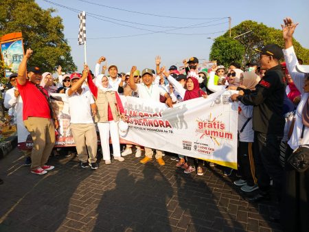 Jalan Sehat dan Fun Bike Partai Gerindra Dihadiri Ribuan Massa