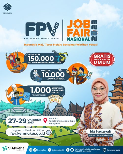 Kementerian Ketenagakerjaan Kembali Hadirkan Festival Pelatihan Vokasi dan Job Fair Nasional