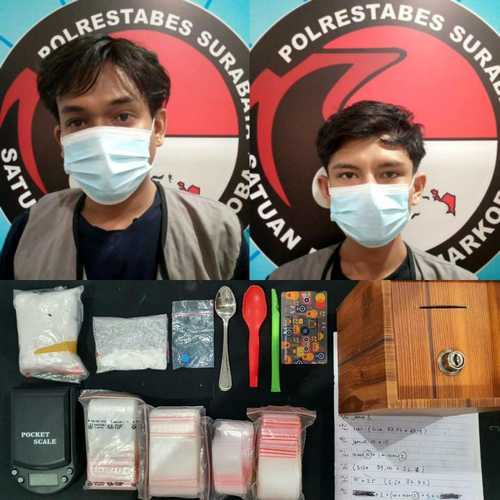 Tekan Peredaran Narkoba, Polrestabes Surabaya Amankan Dua Pengedar Sabu dan Ekstasi