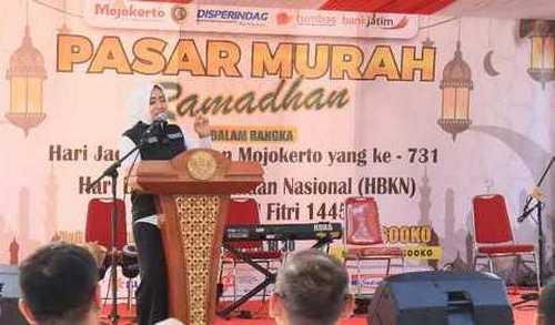 Peringati HBKN dan Hari Jadi Kabupaten Mojokerto Ke 731, Gelar Pasar Murah Ramadan