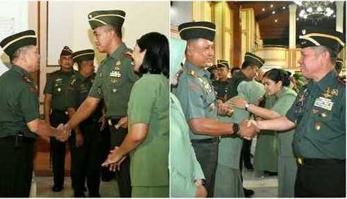 Dandim Surabaya Utara dan Surabaya Timur Terima Kenaikan Pangkat Kolonel
