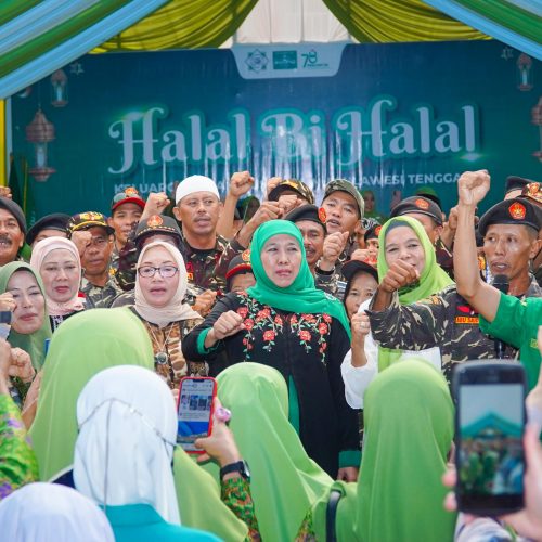 Halal Bihalal Bersama Muslimat NU se-Sultra, Khofifah: Ikhlaskan Berjuang di Jalan NU